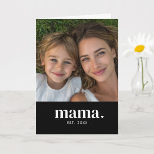 Modern Djärv Mamma Foto Kort