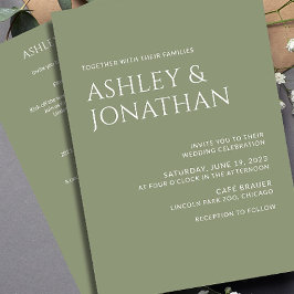 Modern Djärv & Minimalistisk Bröllop Allt-i-ett Inbjudningar