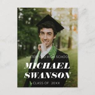 Modern djärv, minimalistisk grad-varning vykort