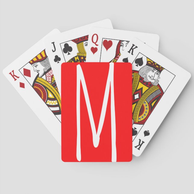 Modern djärv Monogram Casinokort (Baksidan)