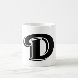 Modern djärv Monogram för Brev D Kaffemugg