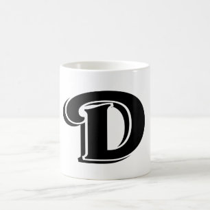 Modern djärv Monogram för Brev D Kaffemugg