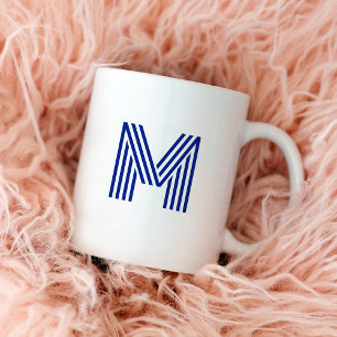 Modern djärv monogram Valfri Färg Kaffemugg