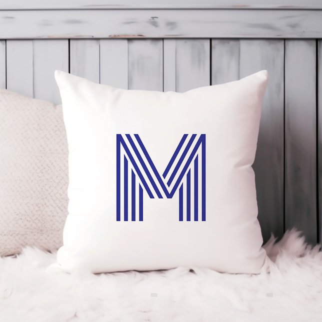 Modern djärv monogram | Valfri Färg Kudde (Skapare uppladdad)