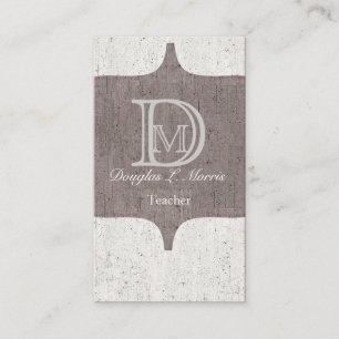 Modern djärv Monogram-Vintage Visitkort