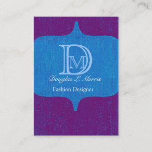 Modern djärv Monogramvintage Visitkort