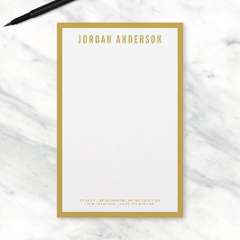 Modern djärv Namn med EDITABLE Gräns Färg Brevpapper