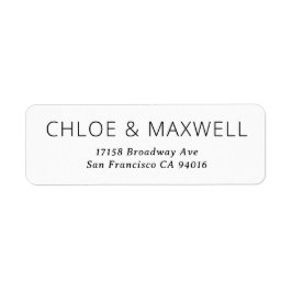 Modern djärv Namn Returetiketter Returadress Etikett