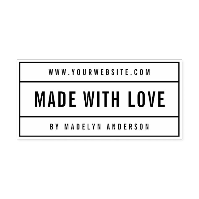 Modern, djärv Namn-webbplats med Kärlek Självfärgande Stämpel (Design)