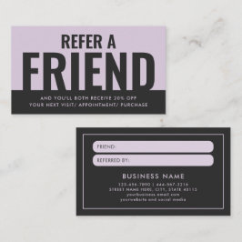 Modern djärv och enkel hänvisning till ett vänligt visitkort