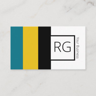 Modern djärv Personlig av senap Monogrammed fetsti Visitkort