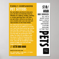 Modern djärv, Pet Sitta Service Advertising