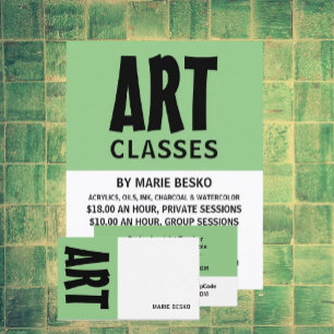 Modern djärv, Professionell Art Teacher Visitkort
