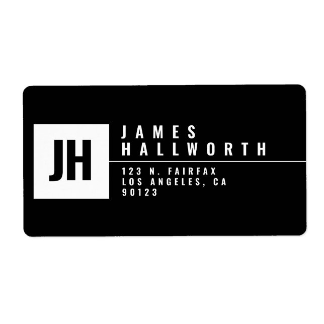 Modern djärv Professionell - utseende | Svartvitt Fraktsedel (Framsidan)