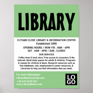 Modern djärv reklam, Bibliotek Poster