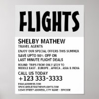Modern djärv reklam för flygbolag