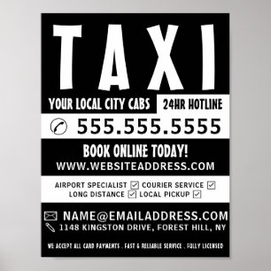 Modern djärv reklam från Taxi-kafabolan Poster