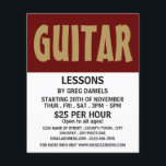Modern djärv reklam, guitar Lessons Flygblad<br><div class="desc">Modern djärv,  guitar-lärdom av Affärskortets reklamflygare.</div>