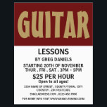 Modern djärv reklam, guitar Lessons Reklamblad<br><div class="desc">Modern djärv,  guitar-lärdom av Affärskortets reklamflygare.</div>