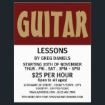 Modern djärv reklam, guitar Lessons Reklamblad<br><div class="desc">Modern djärv,  guitar-lärdom av Affärskortets reklamflygare.</div>