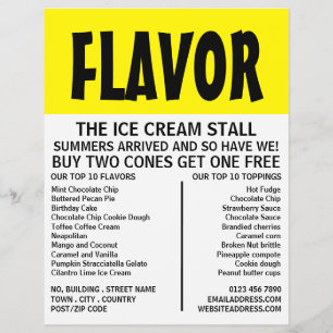 Modern djärv reklam, Ice Cream Parlor Reklamblad