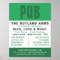 Modern djärv reklam, pub/Brewery