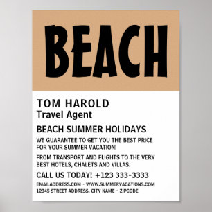 Modern djärv reklam, Travel Agent Poster