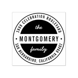 Modern djärv Returadress i Namn-rundan Stämpel