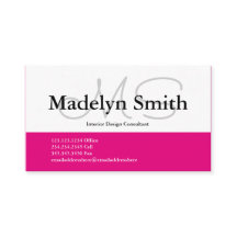 Modern djärv Rosa Initialer - Affärskort