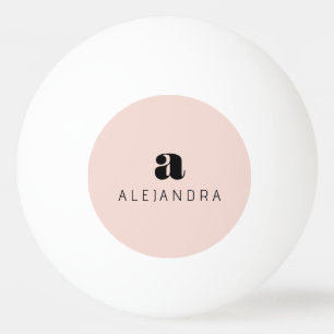 Modern djärv Rosa Monogram Namn Pingisboll