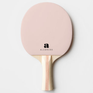 Modern djärv  Rosa Monogram Namn Pingisracket