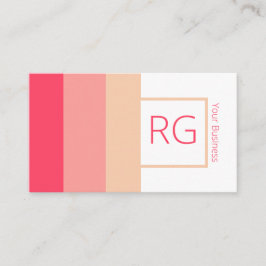 Modern djärv Rosa Tones Monogrammed Personlig Visitkort