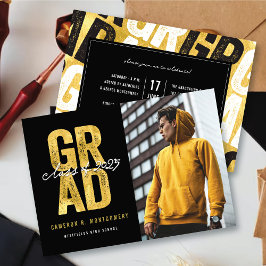 Modern djärv Snyggt i Guld GRAD, foto Studenten Meddelande