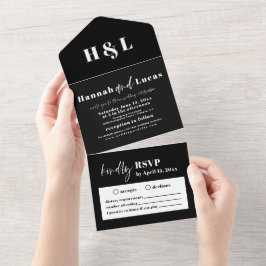 Modern djärv svart och vit typografi