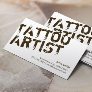 Modern djärv textmakeup-konstnärliga Affärskort Visitkort