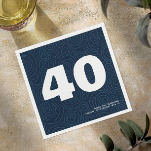 Modern djärv typografi 40:e födelsedagen Party Pappersservett