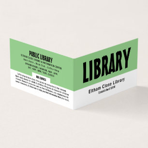 Modern djet, Bibliotek, bibliotekariskt detaljerat Visitkort