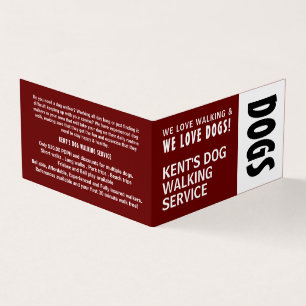 Modern djet, Dog Walker Service - detaljerat Visitkort