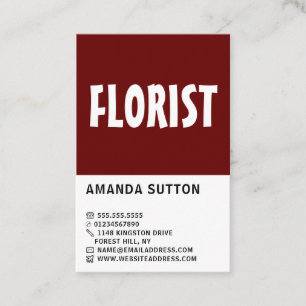 Modern djet, Floristry Visitkort