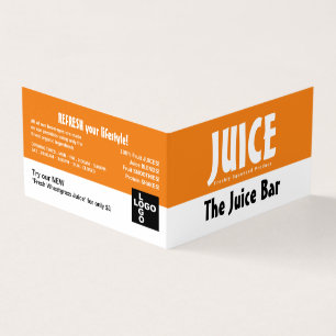 Modern djet, Juice Pub, detaljerat Visitkort