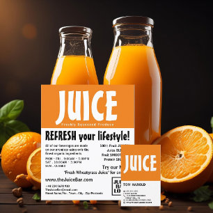 Modern djet, Juice Pub Visitkort