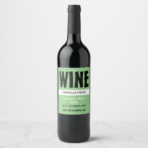 Modern djet, Vin Pub/Winery Vinflaska Etikett