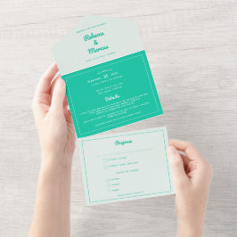 Modern djold Emerald Mint Grönt Retro Vibes Bröllo