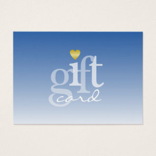 Modern djold Himlar Blue Ombre Guld Heart Heart He Visitkort