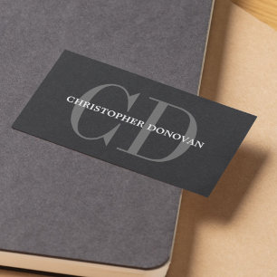 Modern djold Monogram Consultant Black Papper Visitkort