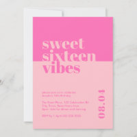 Modern djold Sweet sixteen Vibes Rosa Birthday