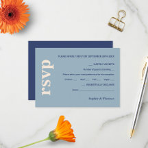 Modern djold Typografi Bröllop Dusty Blue Navy
