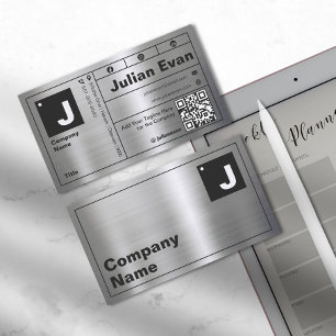 Modern djold Typografi Monogram Shiny Metall Visitkort