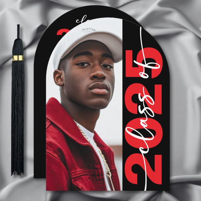 Modern djold Typography Arch Grad Announcement Inbjudningar (Skapare uppladdad)