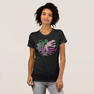 Modern djungel tropisk Monstera färgglada blad T Shirt